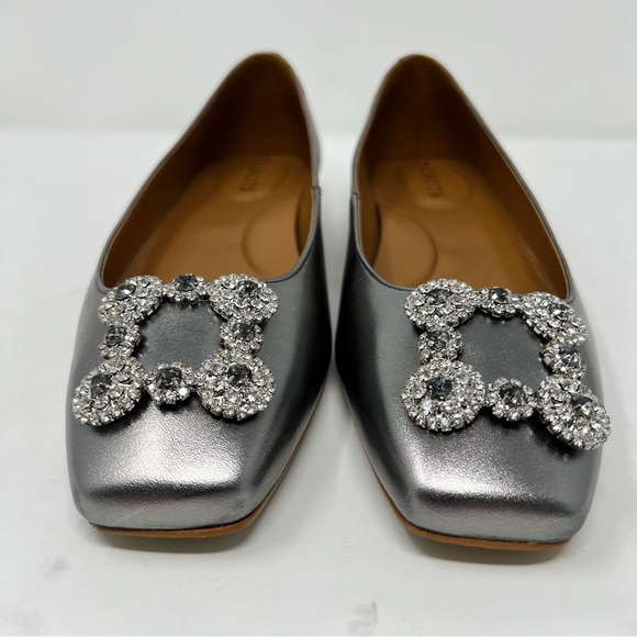 Talbots Silver Embellished Flats - Picture 4 of 9